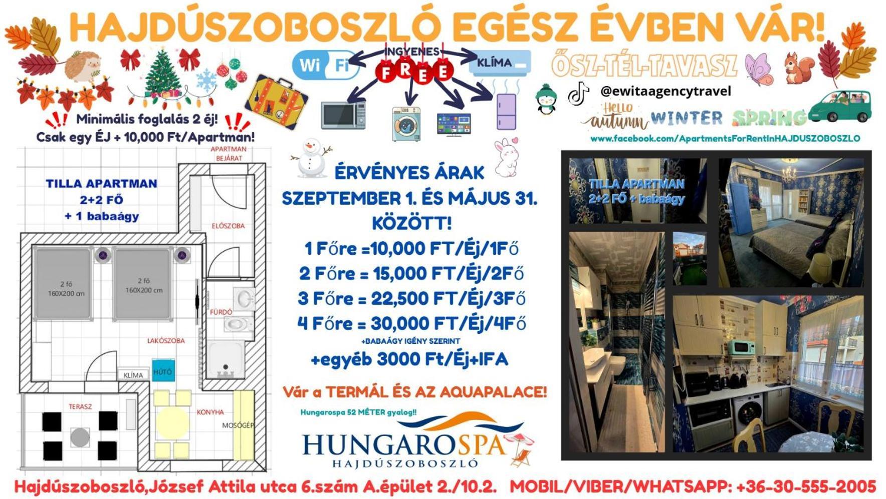 Tilla Apartman Hajdúszoboszló Exterior foto